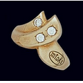 Corporate Fashion Sterling Ladies Ring W/ 3 Gemstones